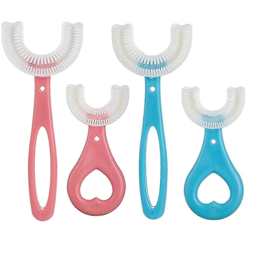 Kikidex (As Show, One Size) 6 Pcs Children's U-Shaped Toothbrush, Child Toothbrush, Training Toothbrushes, Whole Mouth Toothbrush (2-12 Years Old)