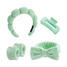 Breathable Hairband Wristband Elastic Sweat Absorbent-Green
