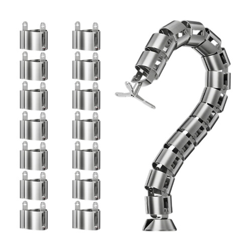 Verstellbarer Schlangen-Kabelrücken,-Silber