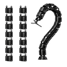 Snake Cable Spine Desk Cable Organizer Underdesk-Schwarz