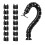 Snake Cable Spine Desk Cable Organizer Underdesk-Schwarz 1