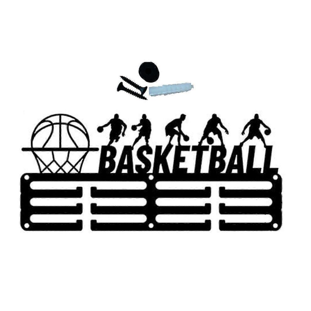 Kikidex (As Show, One Size) Medal Hanger Basketball Medal Hanger For Basketball Medals Sports Award Home