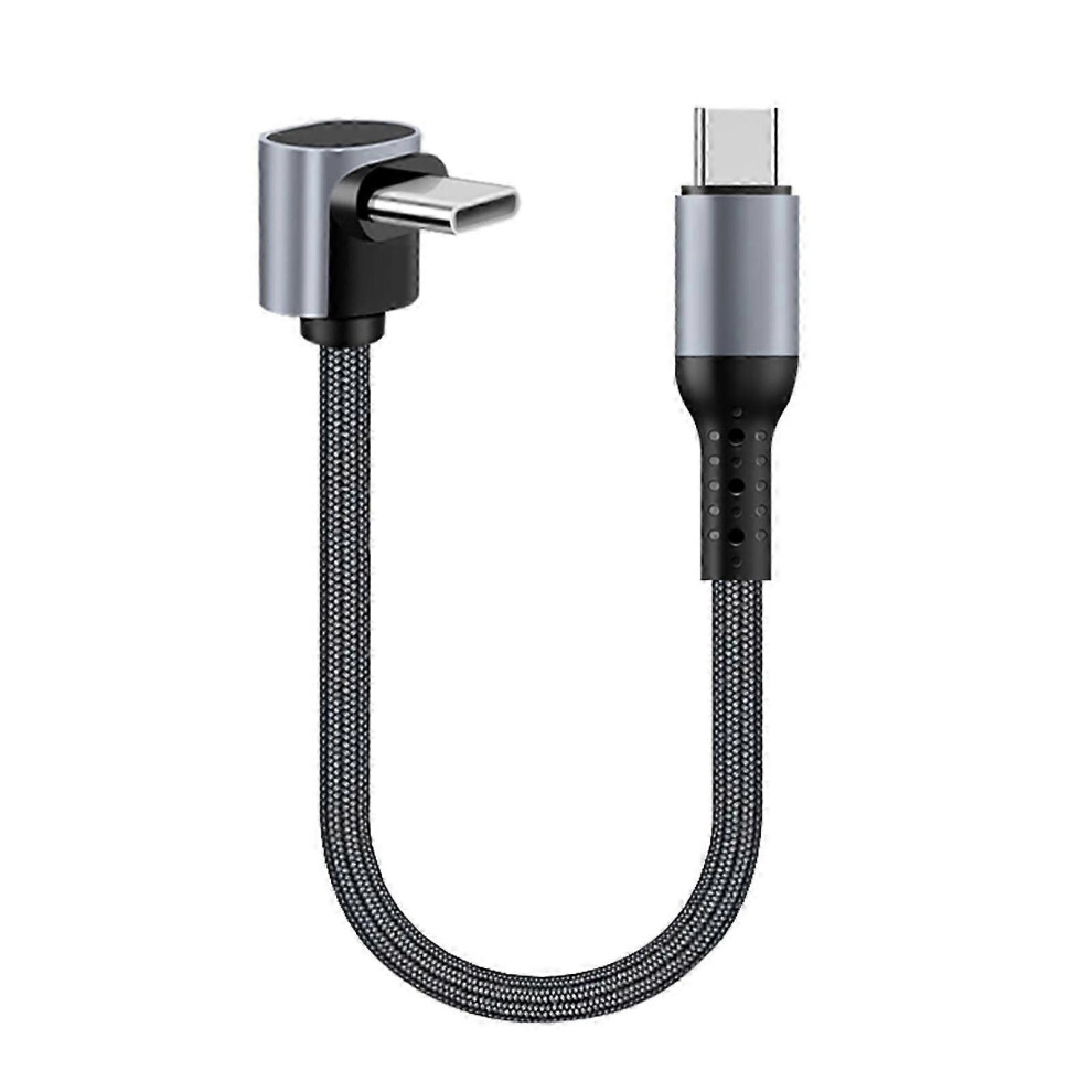 Kikidex (Elbow, 0.5M) 60W Usb C To Usb C Charging Cable Flat Nylon Cord Data Sync Charging Cord Efficient Type C Cord Fast For Phone 15 Pad