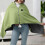 (Beige) wearable USB blanket for travel camping USB Powered Relaxing Study 2