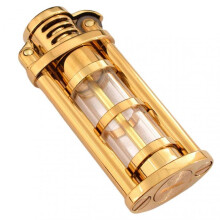 (Desalinate Titanium)visibles fuel tank lighter Classic Flints Wheel Reliable Ignition Unique Desk Decor