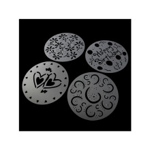 4 Pieces Cake Mold Spray Stencils Fondant Dessert Decor Baking Tool
