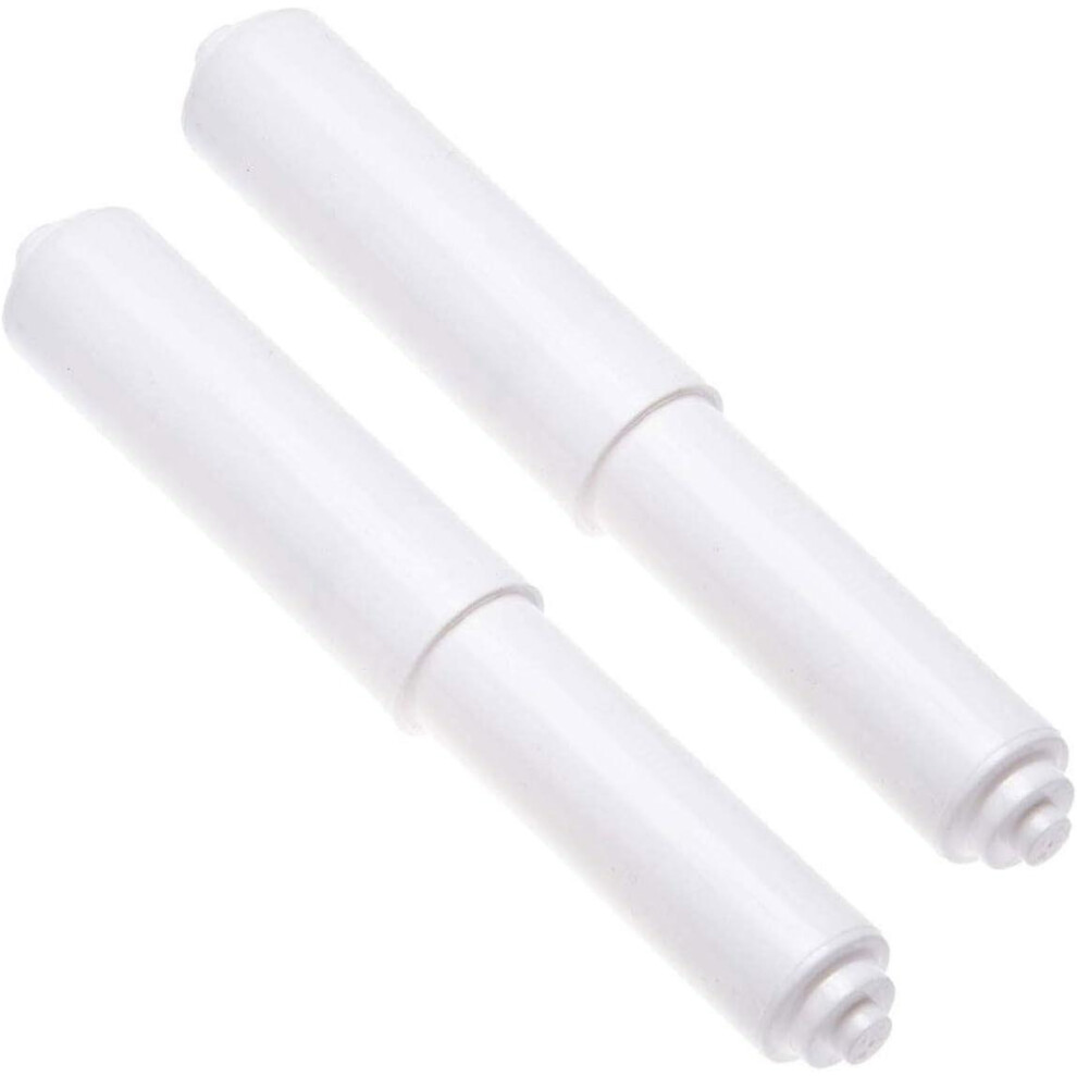 Kikidex (As Show, One Size) 2Pcs Plastic Toilet Roll Holder For Bathroom White