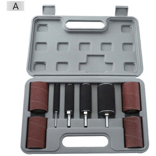(As show, One size) Sanding Drum Kit for Assorted Woodworking Sleeves and Rubber Drum