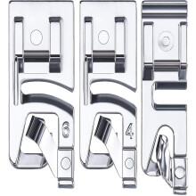 (As show, One size) 3pcs Narrow Rolled Hem Sewing Machine Presser Foot Set Suitable for Household Multifunctional Sewing Machines (3mm, 4mm and 6mm)
