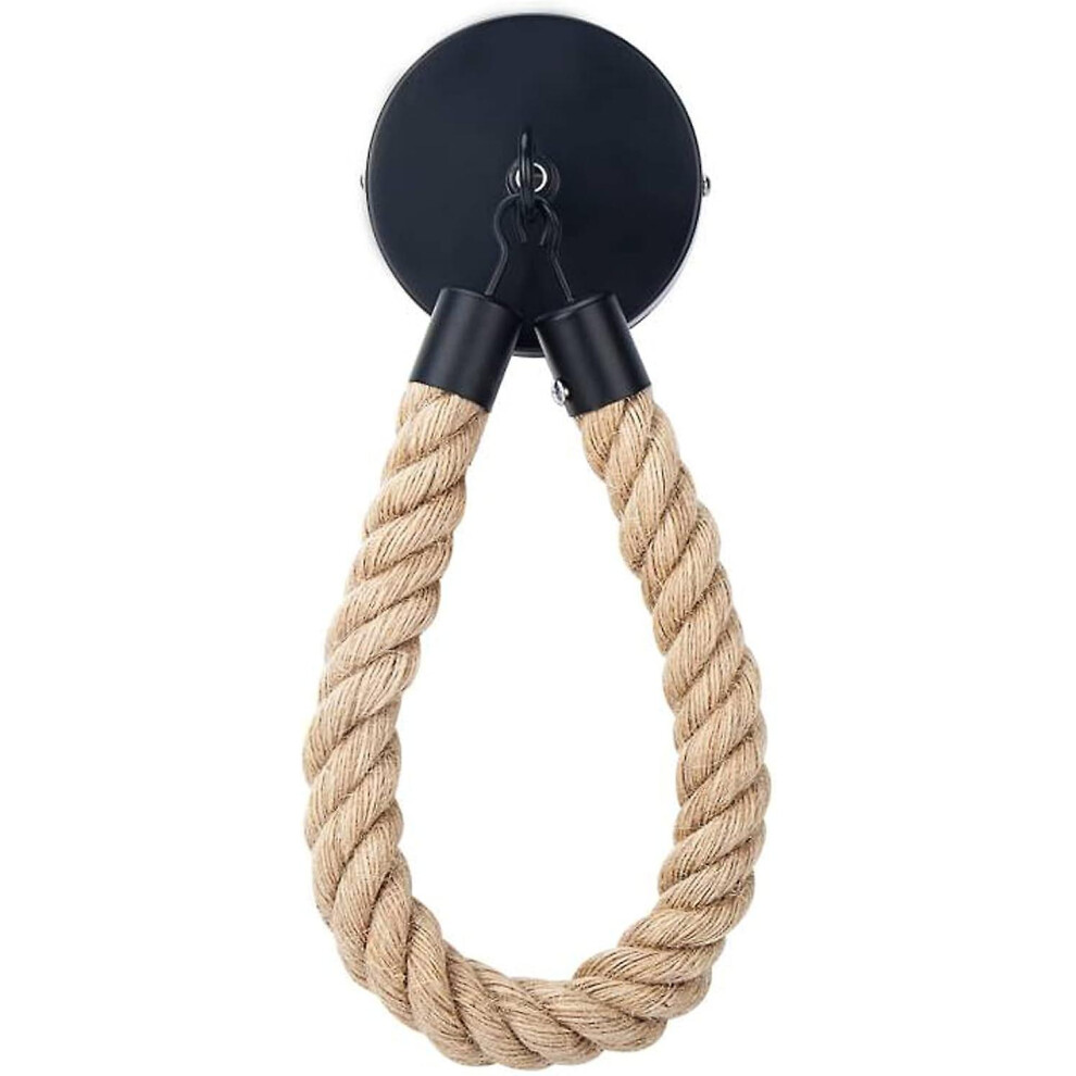 Kikidex (As Show, One Size) Toilet Paper Holder Rope Wall Mounted Toilet Roll Holder Towel Rack With Screws For Bathroom And Kitchen