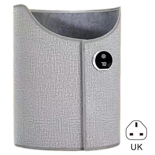 (UK plug,Grey)Under Desk Leg Heaters For Office Quiet Operation Energy-Efficient Chillys Evening Solution 1