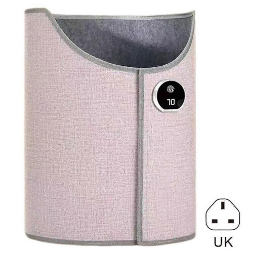 (UK plug,pink)Under Desk Leg Heaters For Office Quiet Operation Energy-Efficient Chillys Evening Solution 1