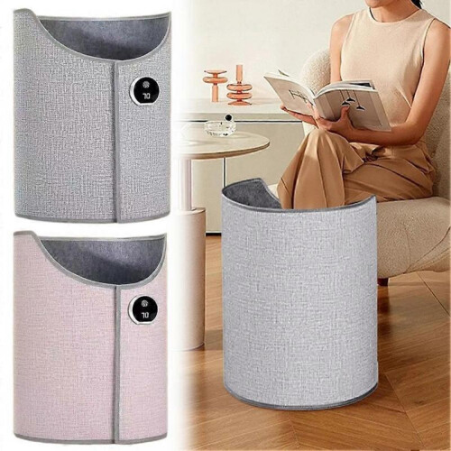 (UK plug,Grey)Under Desk Leg Heaters For Office Quiet Operation Energy-Efficient Chillys Evening Solution 2