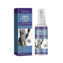 Cat Deterrent Spray, Stops Cats from Peeing & Scratching, Lemon & Coptis, Safe for Furniture 100ml