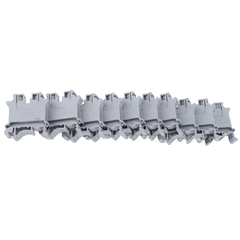 Screw Type Copper Terminal Blocks 50Pcs Din Rail Mount 76A 800V Ukâ10N 4631358054870