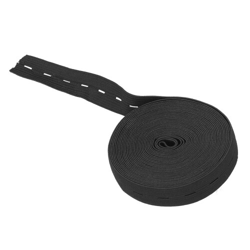 Rubber Buttonhole Elastic Band Home Office Fixing Tool Portable Black 2