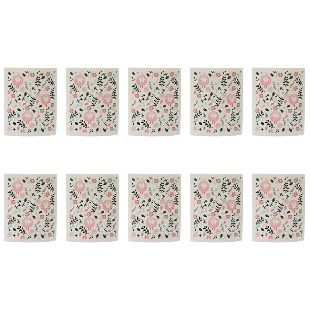 (Sheep) Pack of 10 Dishcloth Clean Tools Cleaning Cloth High Efficiency Dish-image-OPC-PMRFMTY-NEW