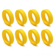(8pcs, yellow) Silicone Protector for Suitcases Wheel Super Soft Suitcase Wheels Protector Cover Replacement for Travel