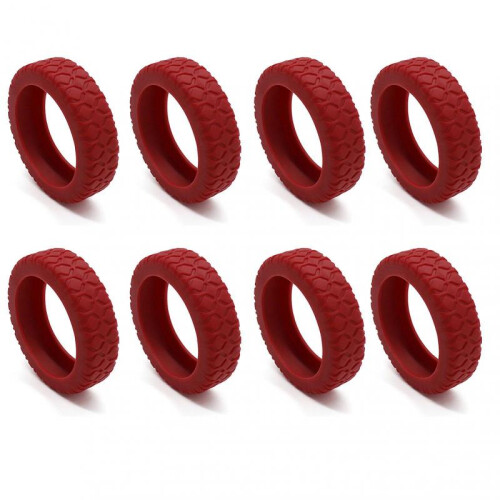 (8pcs, Red Wine) Silicone Protector for Suitcases Wheel Super Soft Suitcase Wheels Protector Cover Replacement for Travel