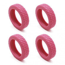(4pcs, pink) Silicone Protector for Suitcases Wheel Super Soft Suitcase Wheels Protector Cover Replacement for Travel