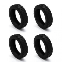 (4pcs, Black) Silicone Protector for Suitcases Wheel Super Soft Suitcase Wheels Protector Cover Replacement for Travel
