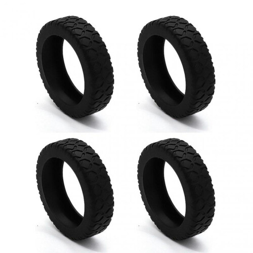 (4pcs, Black) Silicone Protector for Suitcases Wheel Super Soft Suitcase Wheels Protector Cover Replacement for Travel