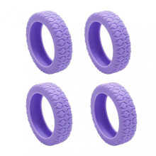 (4pcs, Purple) Silicone Protector for Suitcases Wheel Super Soft Suitcase Wheels Protector Cover Replacement for Travel