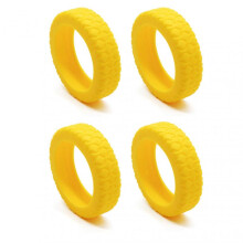 (4pcs, yellow) Silicone Protector for Suitcases Wheel Super Soft Suitcase Wheels Protector Cover Replacement for Travel