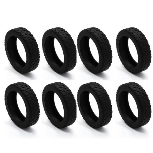 (8pcs, Black) Silicone Protector for Suitcases Wheel Super Soft Suitcase Wheels Protector Cover Replacement for Travel