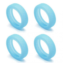 (4pcs, Glow blue) Silicone Protector for Suitcases Wheel Super Soft Suitcase Wheels Protector Cover Replacement for Travel