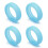 (4pcs, Glow blue) Silicone Protector for Suitcases Wheel Super Soft Suitcase Wheels Protector Cover Replacement for Travel 1