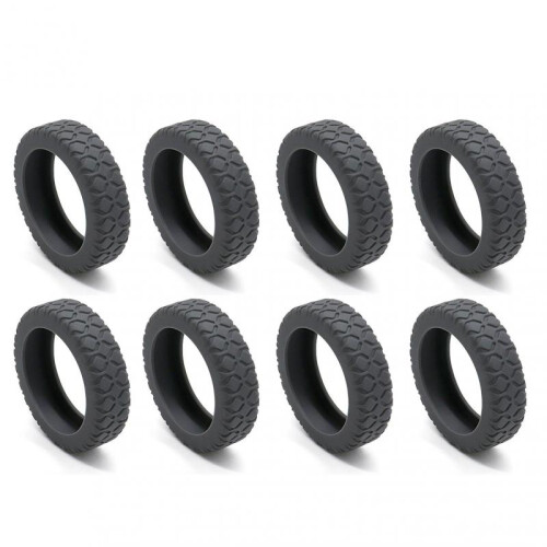 (8pcs, Grey) Silicone Protector for Suitcases Wheel Super Soft Suitcase Wheels Protector Cover Replacement for Travel