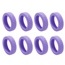 (8pcs, Purple) Silicone Protector for Suitcases Wheel Super Soft Suitcase Wheels Protector Cover Replacement for Travel