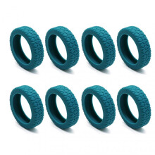 (8pcs, Lake Blue) Silicone Protector for Suitcases Wheel Super Soft Suitcase Wheels Protector Cover Replacement for Travel