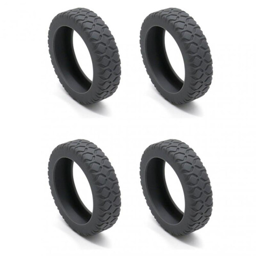(4pcs, Grey) Silicone Protector for Suitcases Wheel Super Soft Suitcase Wheels Protector Cover Replacement for Travel