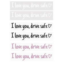 (6pcs) I Love You Drive Safe Sticker for Car Self Adhesive Car Window Decals for Family Journeys