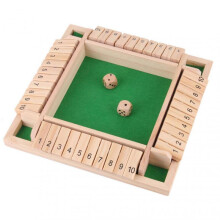 (green)Shut The-Box Game Funny Improve Math Skills Game Toy for Family Gathering