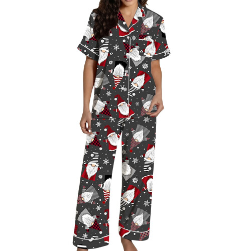 Weihnachts-Pyjamas, zweiteiliger-Dunkelgrau XXL