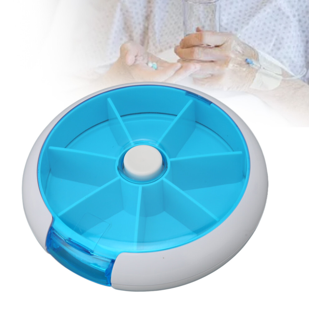Round 7-Day Pill Organizer Travel Case for Vitamins and Supplements