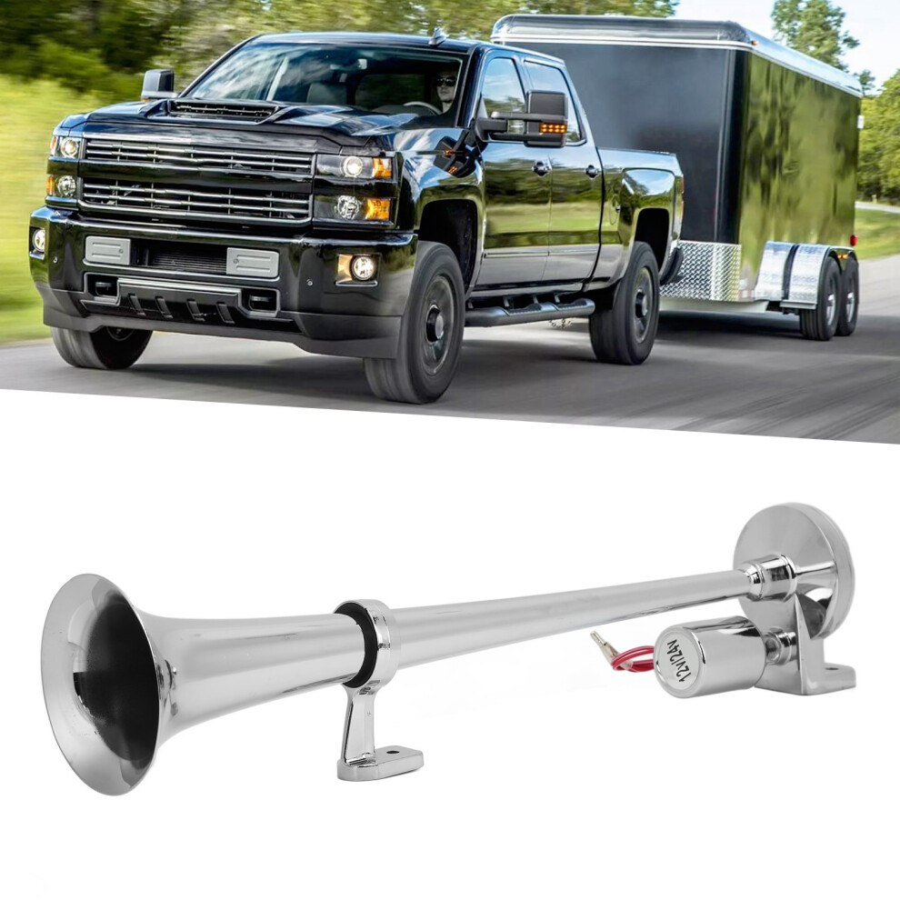 Zinc Alloy 1 Tube Trumpet Air Horn 450Mm 135Db For Vehicles 12V 4231358056838