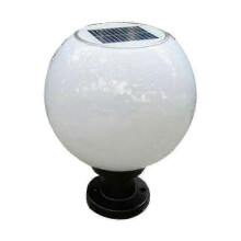 Led 200mm Solar Wall Pillar Lamp Outdoor Round Ball Round Light Pathway Light