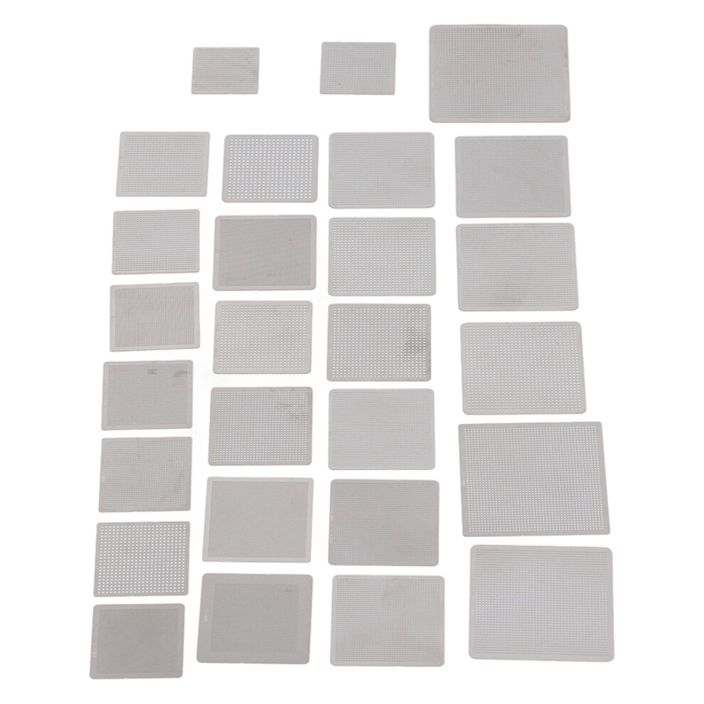 27Pcs Bga Reballing Stencils 304 Stainless Steel Rework Templates 7891358058309
