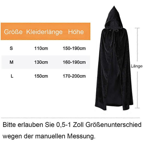 (L)Μανδύας με Κουκούλα Unisex Ενηλίκων με Κουκούλα Halloween Χριστουγεννιάτικη Μ 2