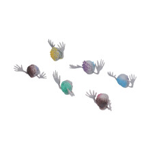 6pcs Mini Monster Finger Puppets Kids Cartoon Halloween Interactive Toys