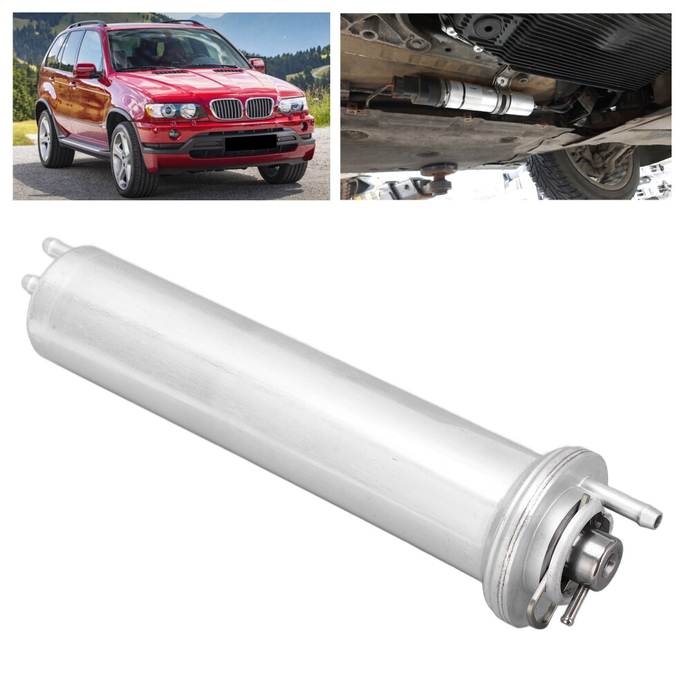 Aluminum Fuel Gas Filter For Bmw 525I 2001Â2003 Silver 9331358058902