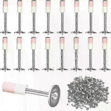 400pcs 7.3mm Steel Brad Nails for Pneumatic Nail Gun, Compatible with Most Nail Gun Models