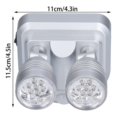 Infrared Motion Sensor LED Night Light with Dual Adjustable Heads 2
