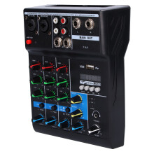 F4A 4-Channel Live Audio Mixer, Low Noise, USB Stereo, Home Karaoke