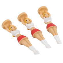 3 Stück Kunststoff Cheerleader Golf Tees, 75mm Standhalter für Driver & Training