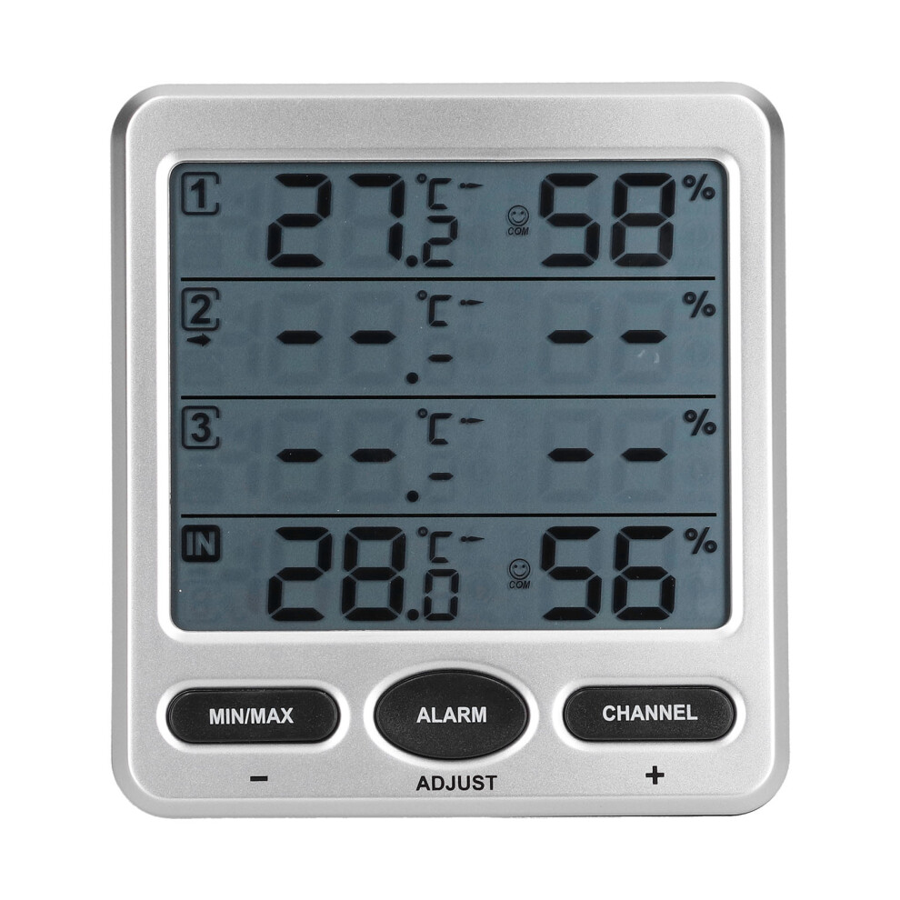 Digital Thermometer Hygrometer With 3 Remote Sensors, Ts-Ws-10 9361358060131